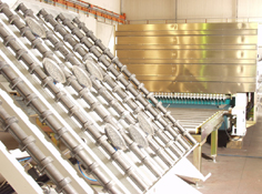 Slab polishing line